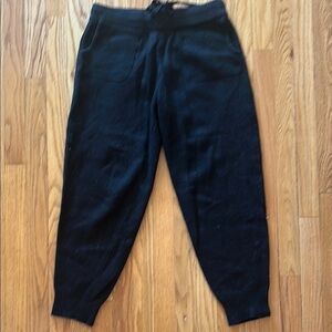 Le Bon Shoppe sz M Black Jogger Pants merino cashmere great pre owned condition